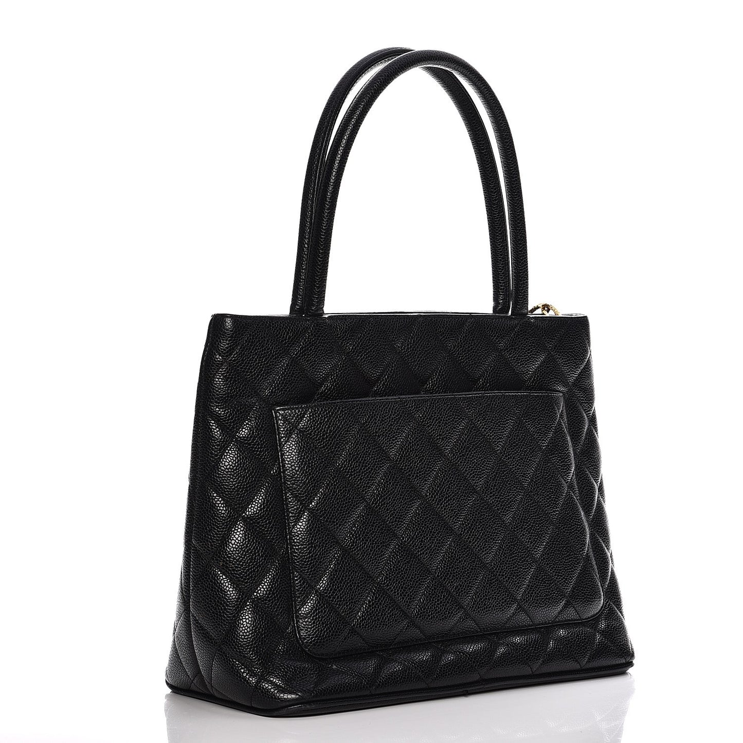 Caviar Quilted Medallion Tote Black