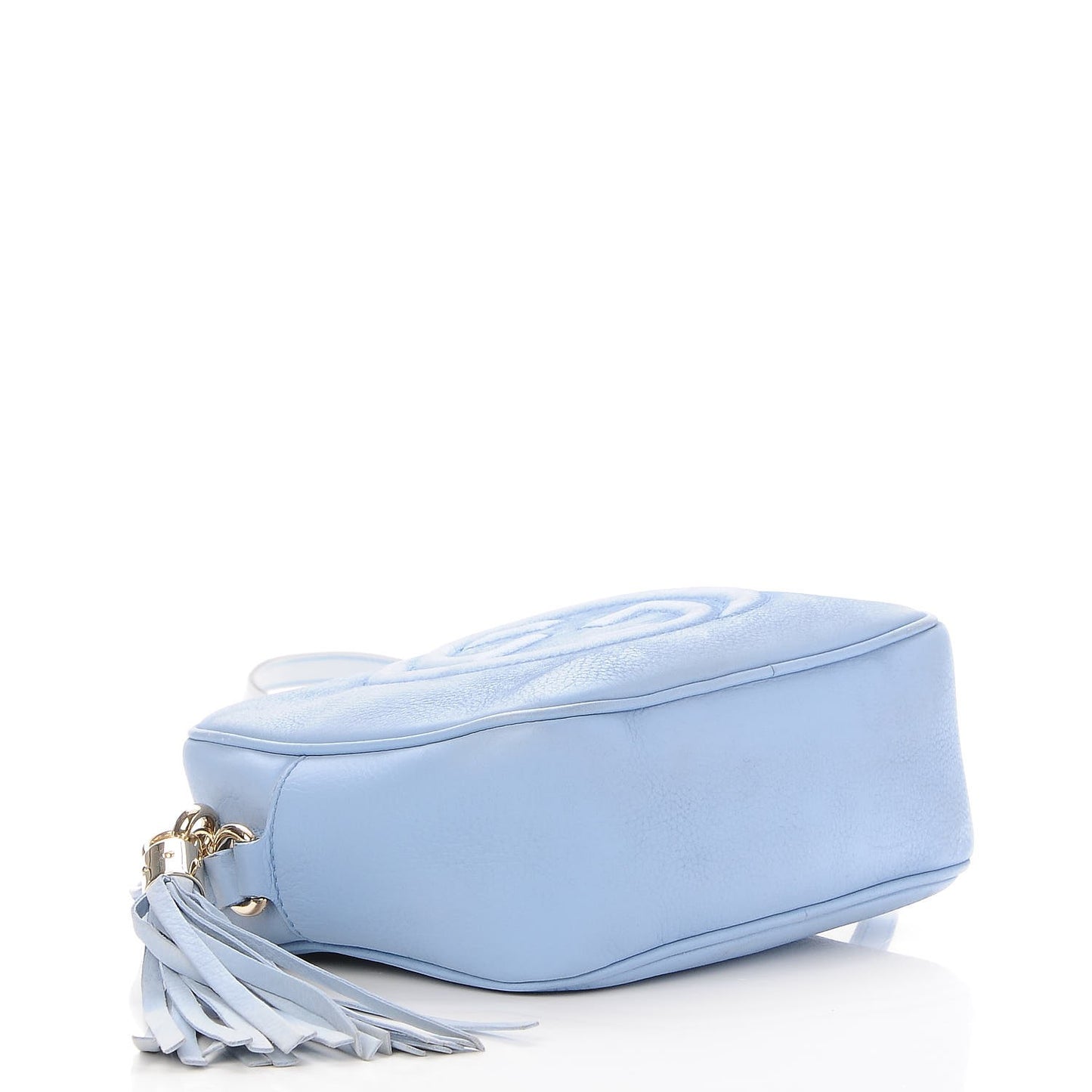 Vitello Range Small Soho Disco Bag Mineral Blue