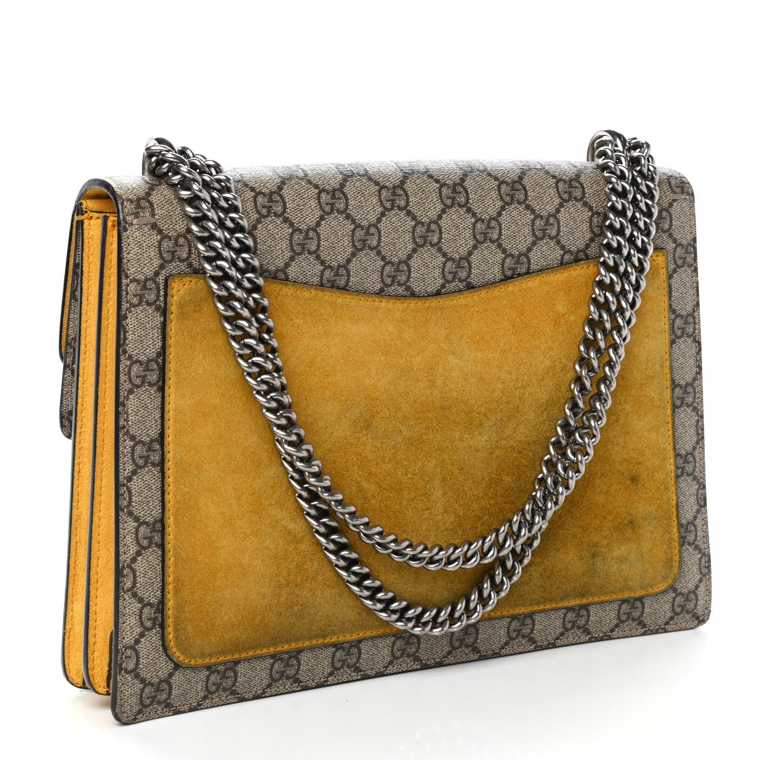 Gucci GG Supreme Monogram Medium Dionysus Shoulder Bag Yellow 3 of 8