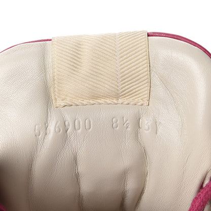 Gucci Calfskin Logo Mens Rhyton Sneakers 8.5 Box Pink 9 of 16