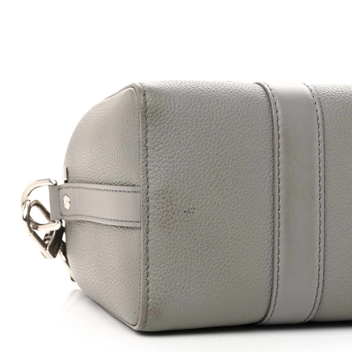 Grained Calfskin Aerogram City Keepall Gris
