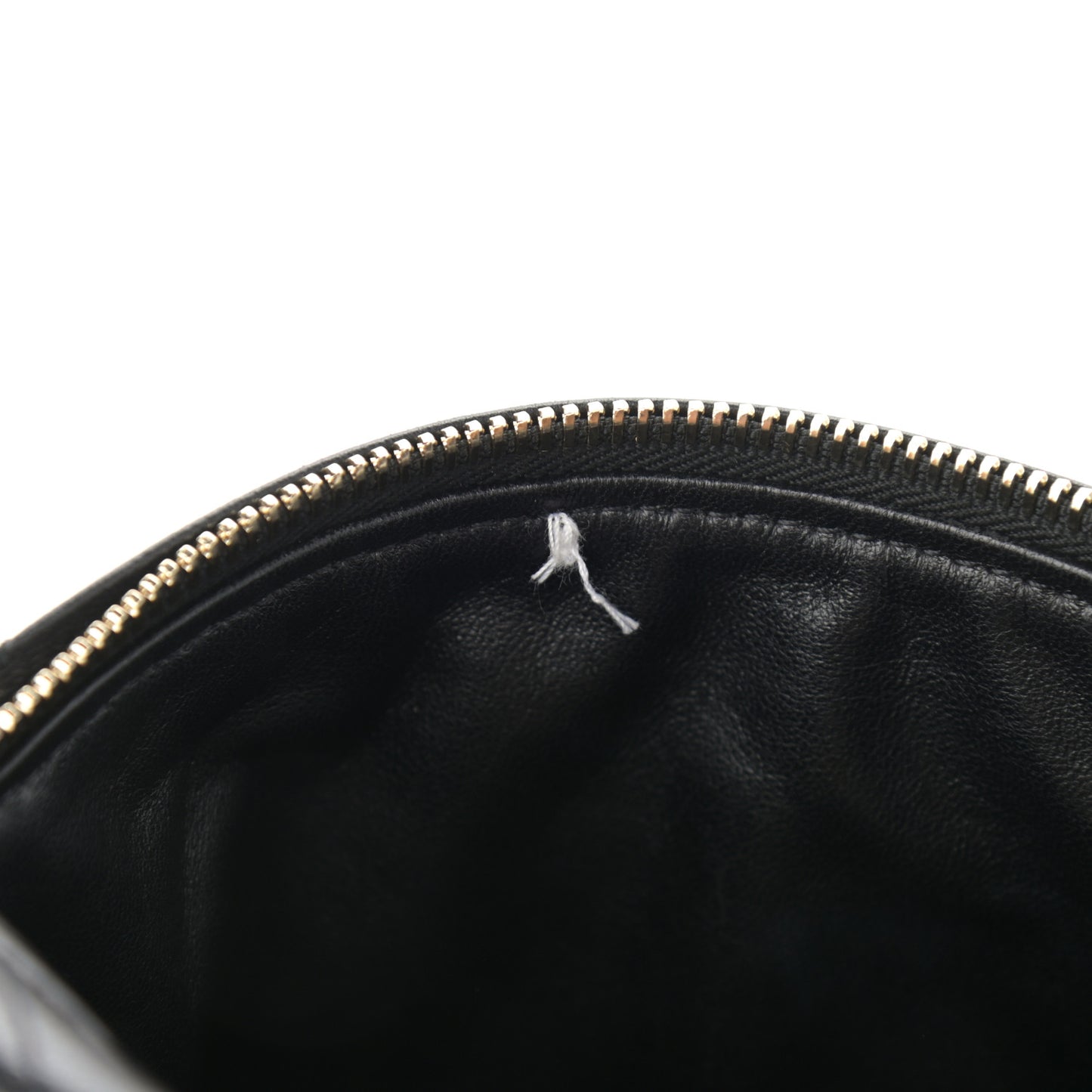 Lambskin Quilted Waist Belt Bag Black