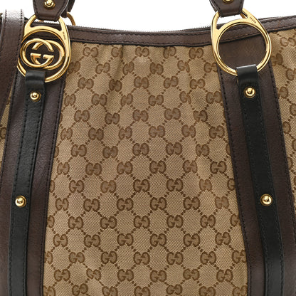 Gucci Monogram Interlocking G Tote Dark Brown 7 of 7