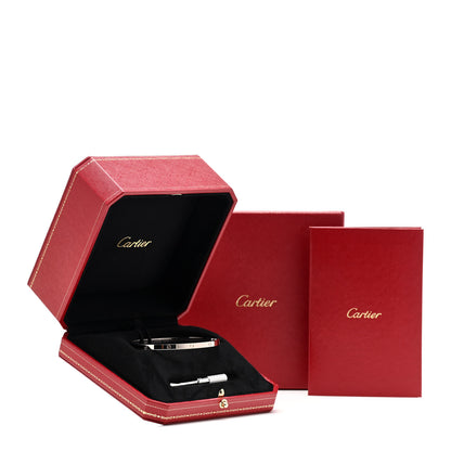 Cartier 18K White Gold Small LOVE Bracelet 19 5 of 5