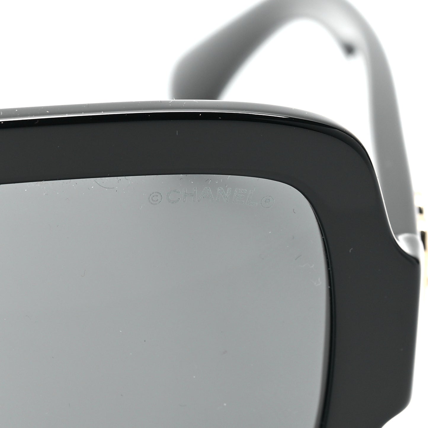 Acetate Square Heart Sunglasses 5479-A Black