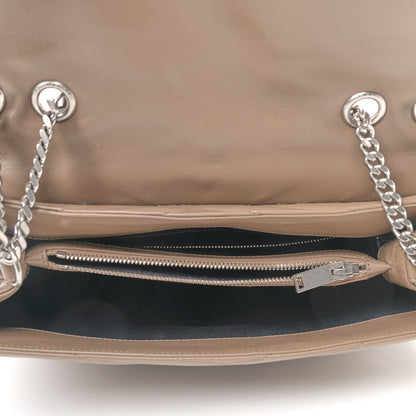Saint Laurent Calfskin Y Quilted Monogram Medium Loulou Chain Satchel Light Brown 4 of 12