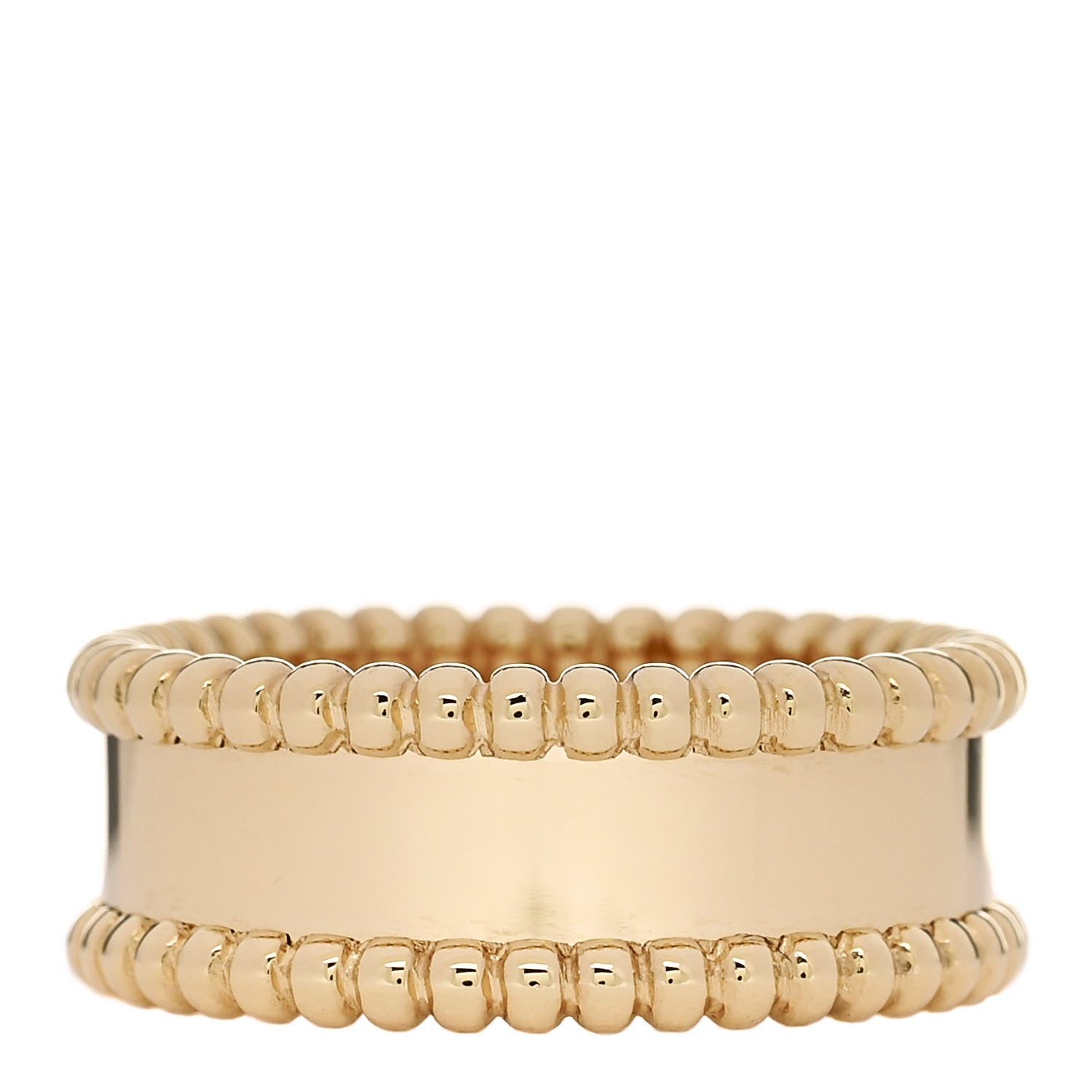 Van Cleef & Arpels 18K Yellow Gold Perlee Signature Ring 54 6.75 3 of 5