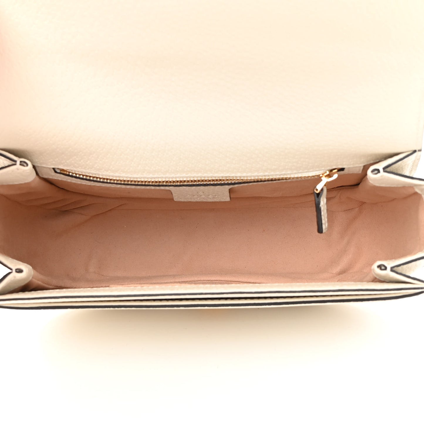 Textured Calfskin Small Ophidia Flap Messenger Bag Mystic White