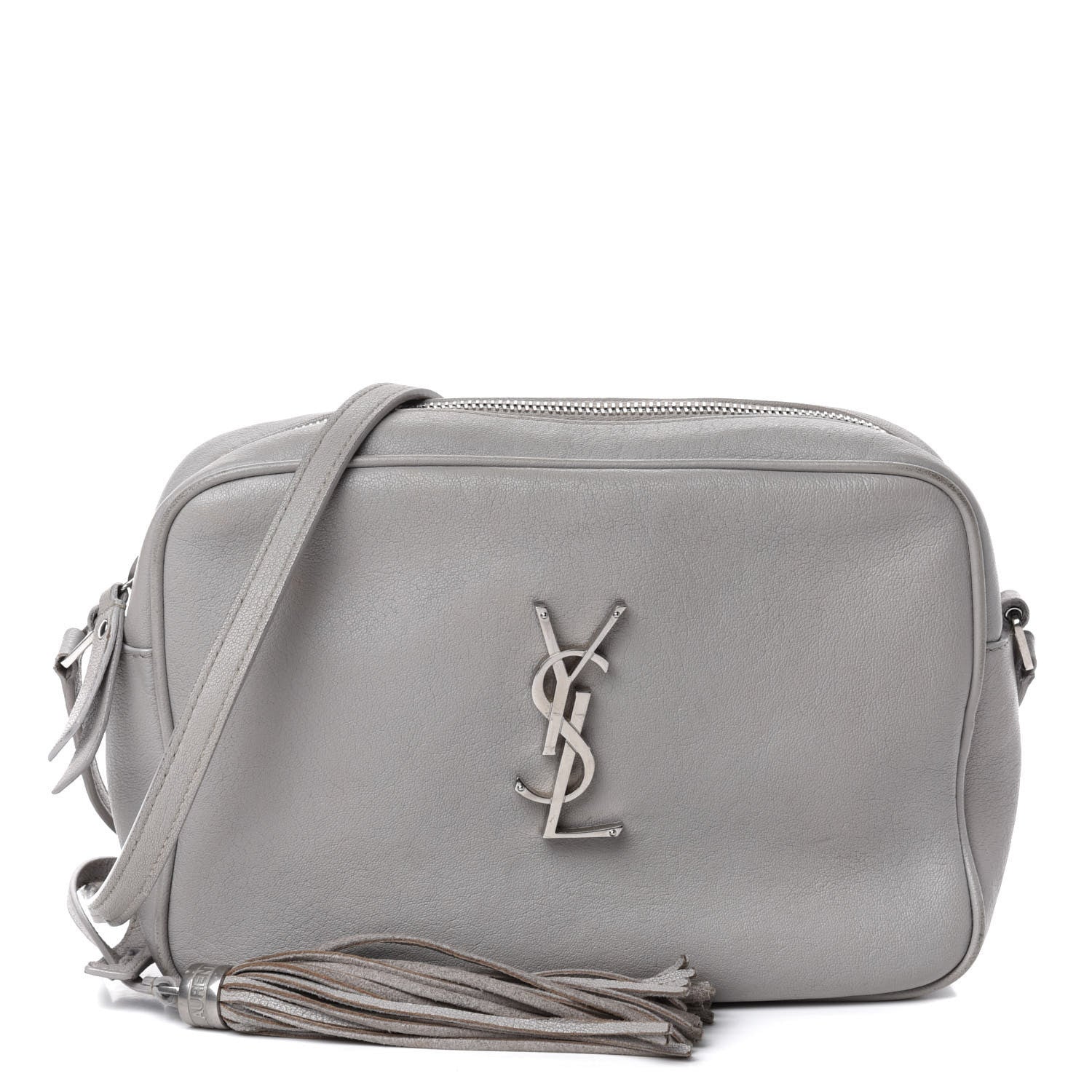 Saint Laurent Lambskin Monogram Lou Camera Bag Granite 1 of 10