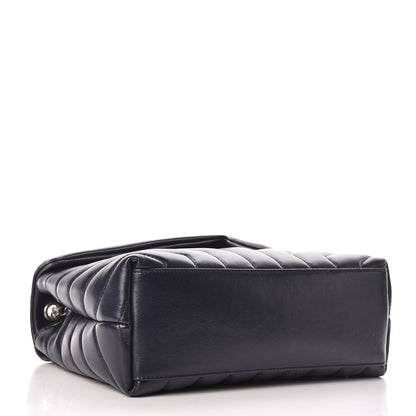 Saint Laurent Calfskin Y Quilted Monogram Small Loulou Chain Satchel Denim Blue 4 of 10