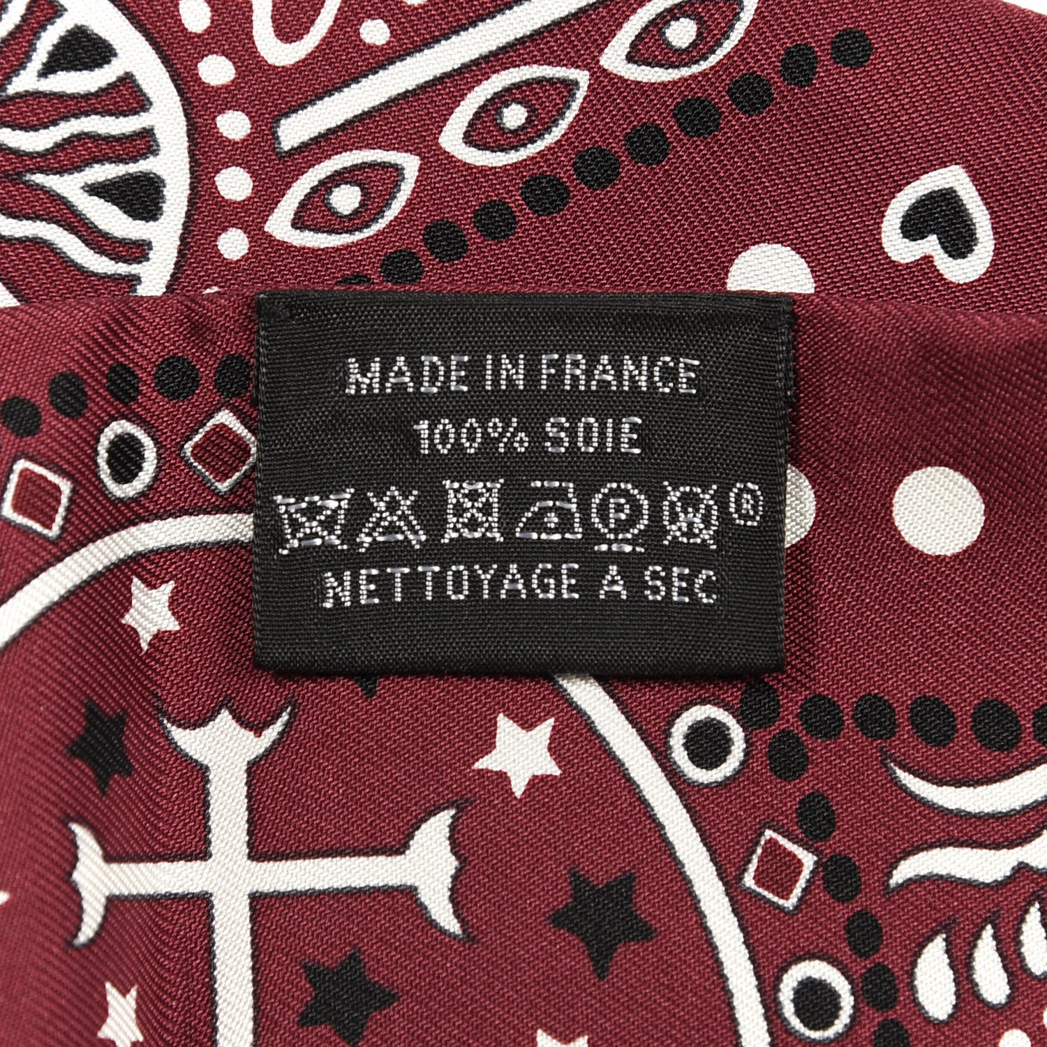 Hermes Silk Entre Ciel Et Mer Twilly Bordeaux White Black 3 of 3