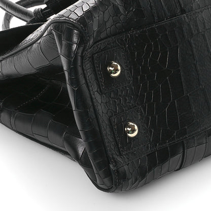 Mulberry Calfskin Crocodile Embossed Bayswater Black 10 of 11