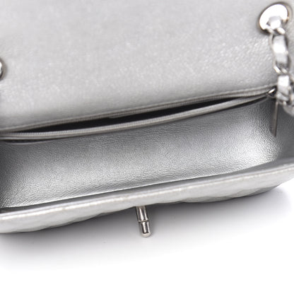 Chanel Metallic Caviar Quilted Mini Rectangular Flap Silver 5 of 11