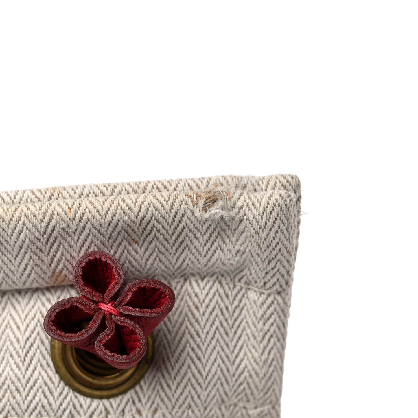 Canvas Epsom Aline Grooming Bag Red