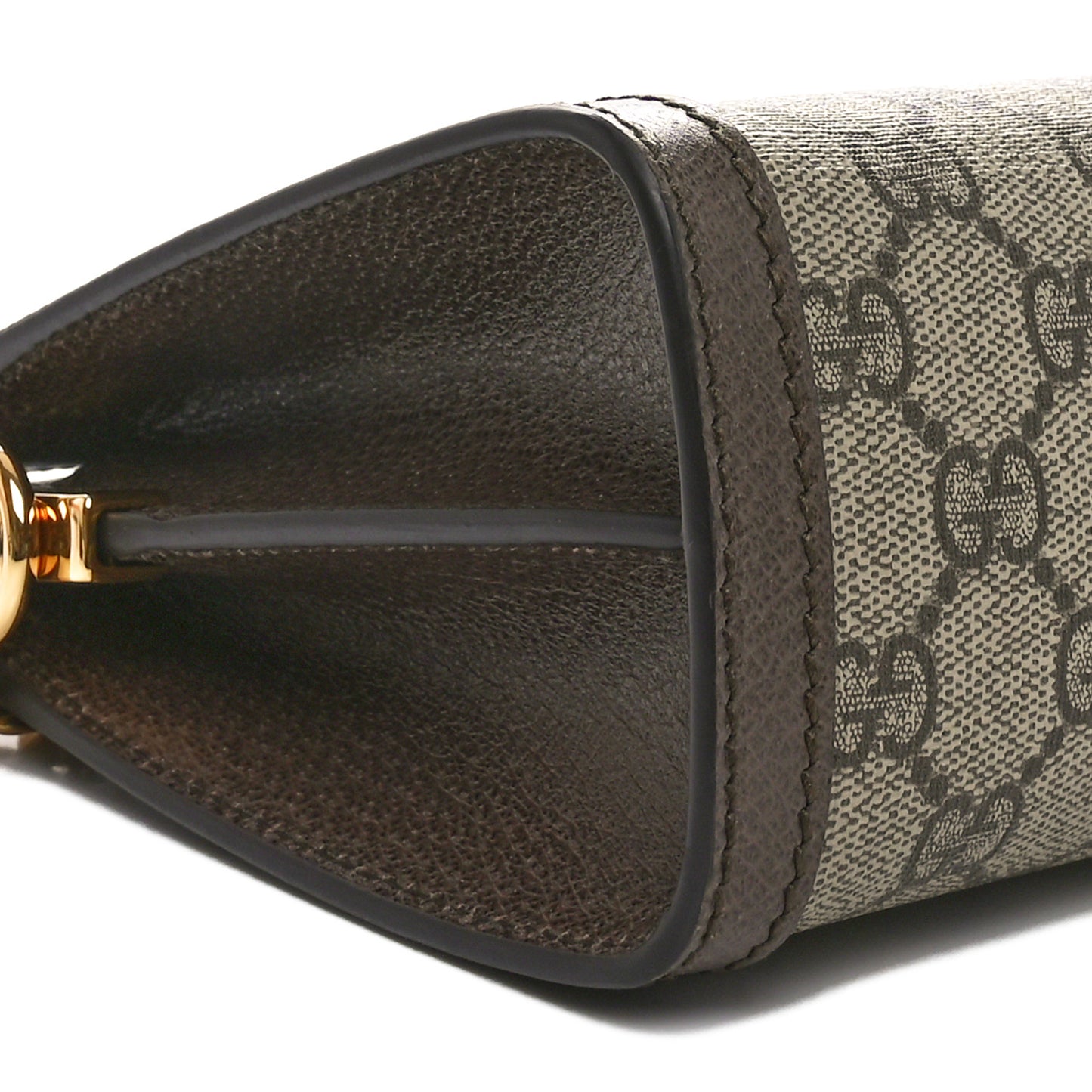 GG Supreme Monogram Web Small Ophidia Chain Shoulder Bag Brown