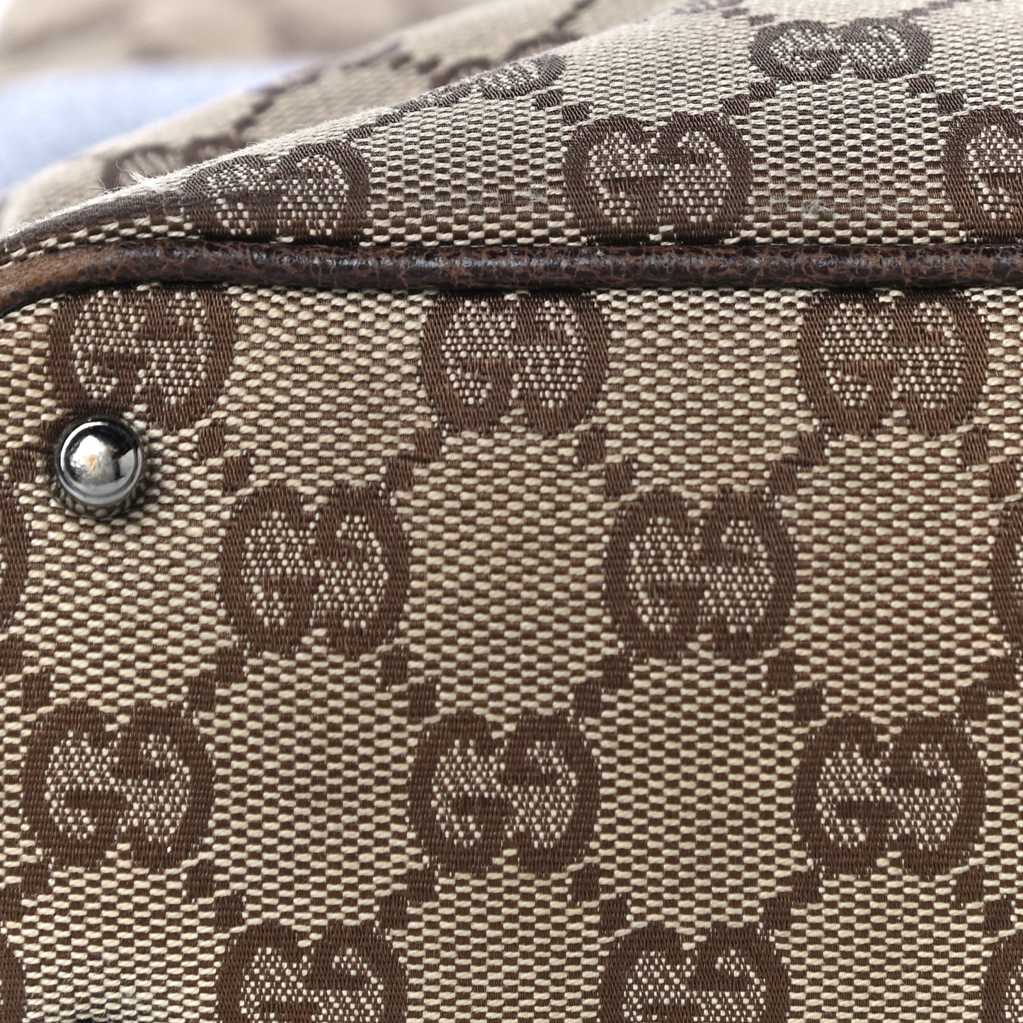 Monogram Signature Tote Dark Brown