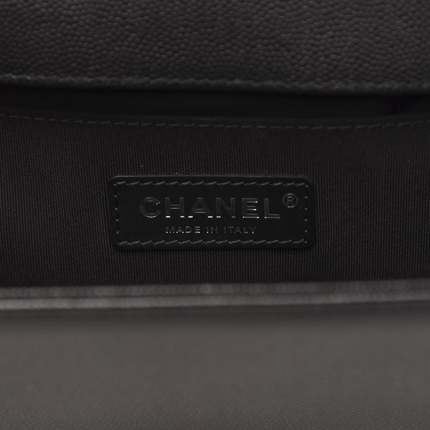 Chanel Caviar Chevron Quilted Medium Boy Flap Black 6 of 10