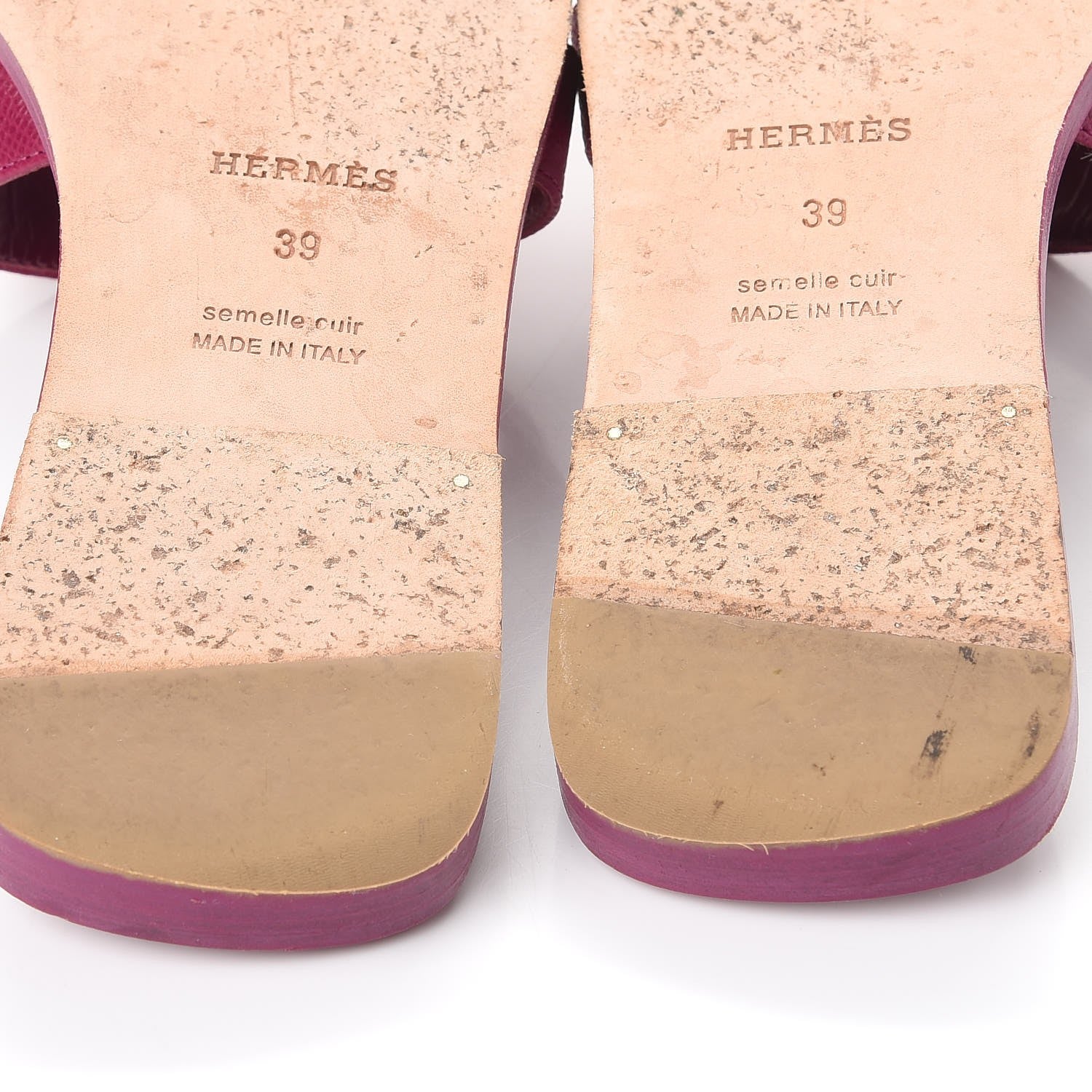 Hermes Epsom Oran Sandals 39 Pink 12 of 15
