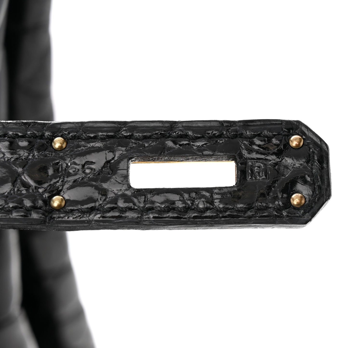 Shiny Porosus Crocodile Birkin 35 Black