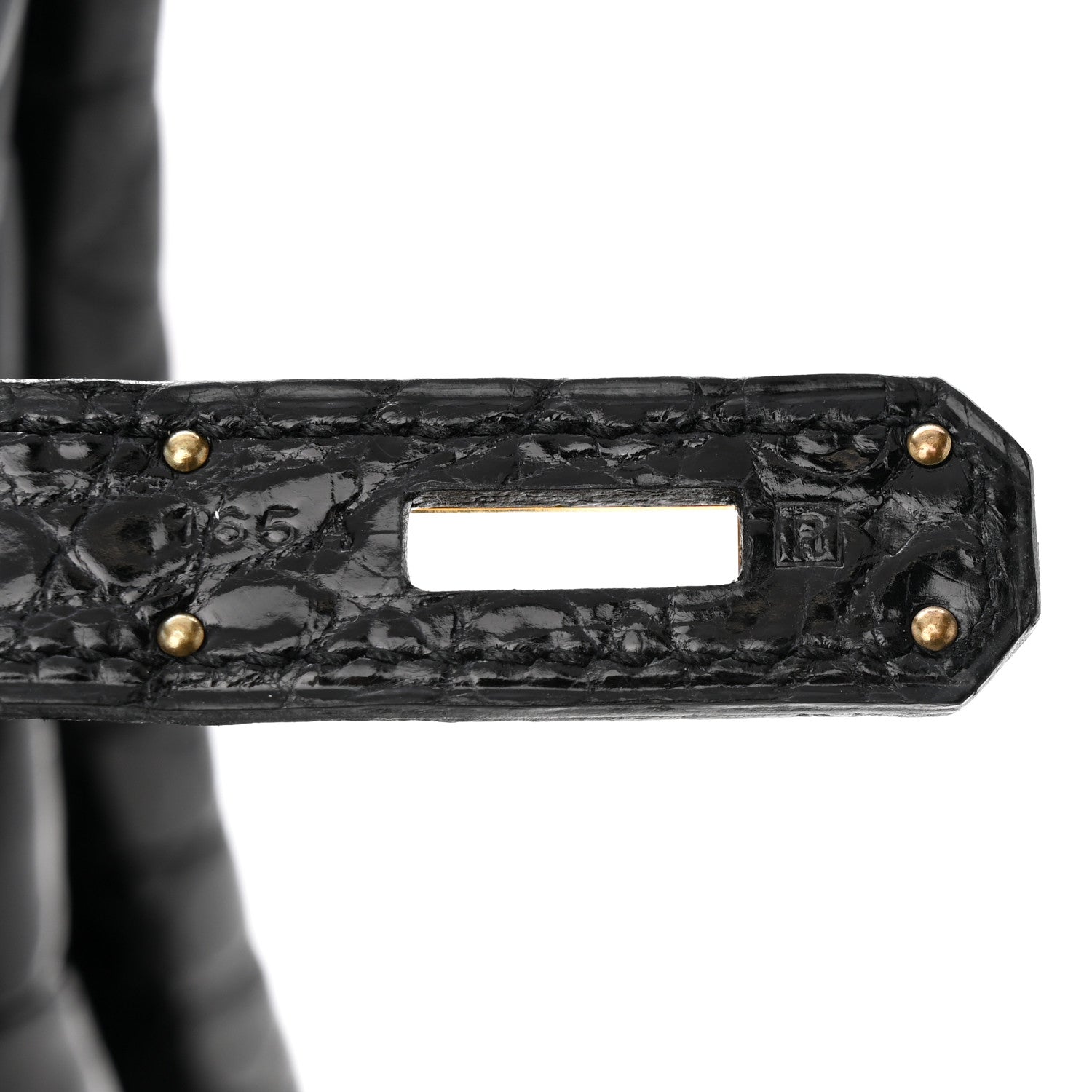Hermes Shiny Porosus Crocodile Birkin 35 Black 7 of 11