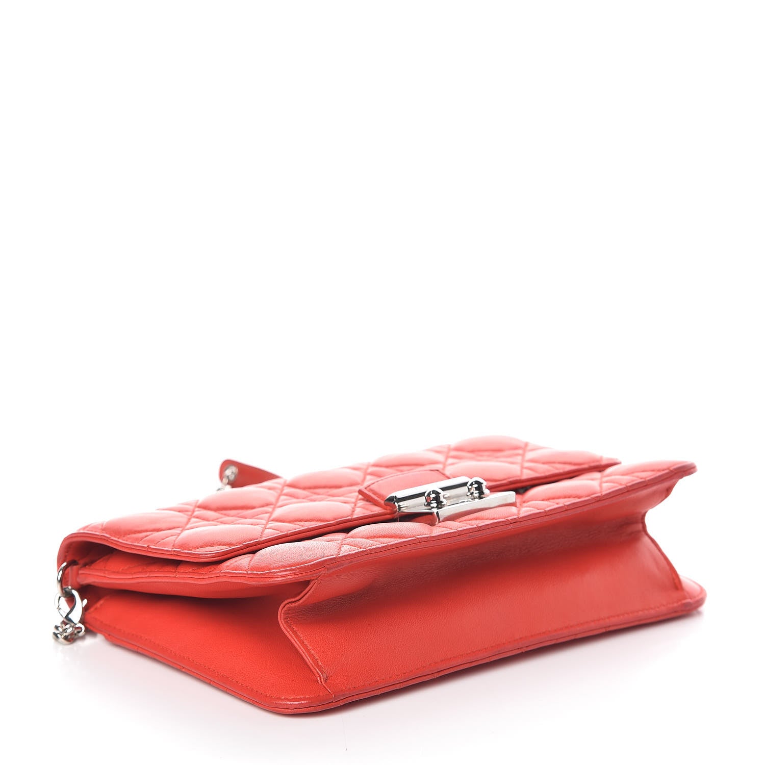 Christian Dior Lambskin Cannage Miss Dior Promenade Pouch Vermillion 4 of 10