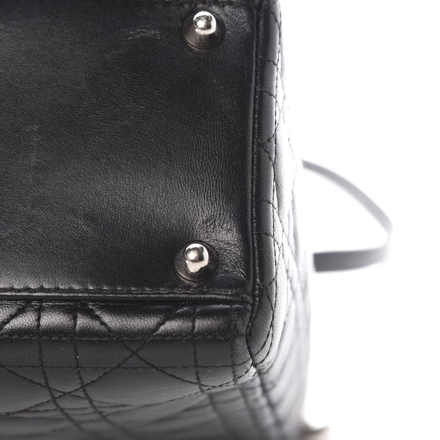 Lambskin Cannage Large Lady Dior Black