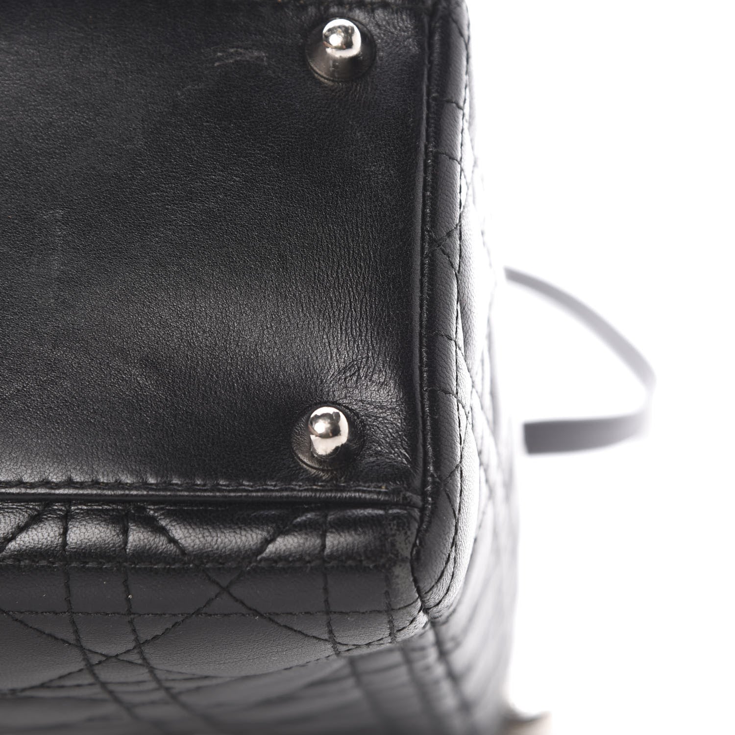 Christian Dior Lambskin Cannage Large Lady Dior Black 14 of 15