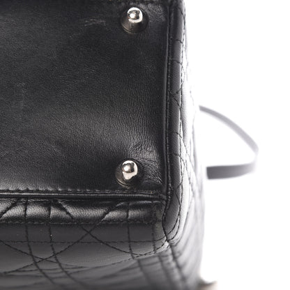 Christian Dior Lambskin Cannage Large Lady Dior Black 14 of 15