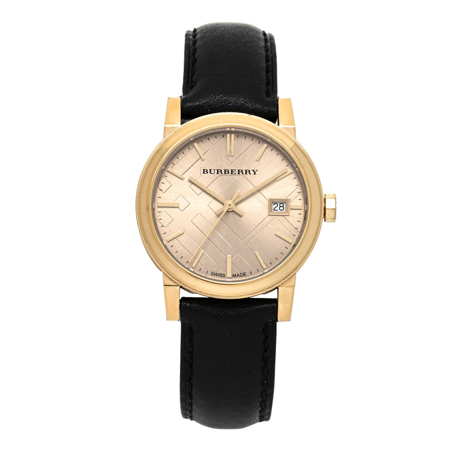 Burberry Stainless Steel Calfskin 34mm The City Quartz Watch Gold BU9142 1 of 4