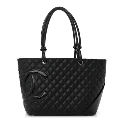 Chanel Calfskin Quilted Large Cambon Tote Black 1 of 11