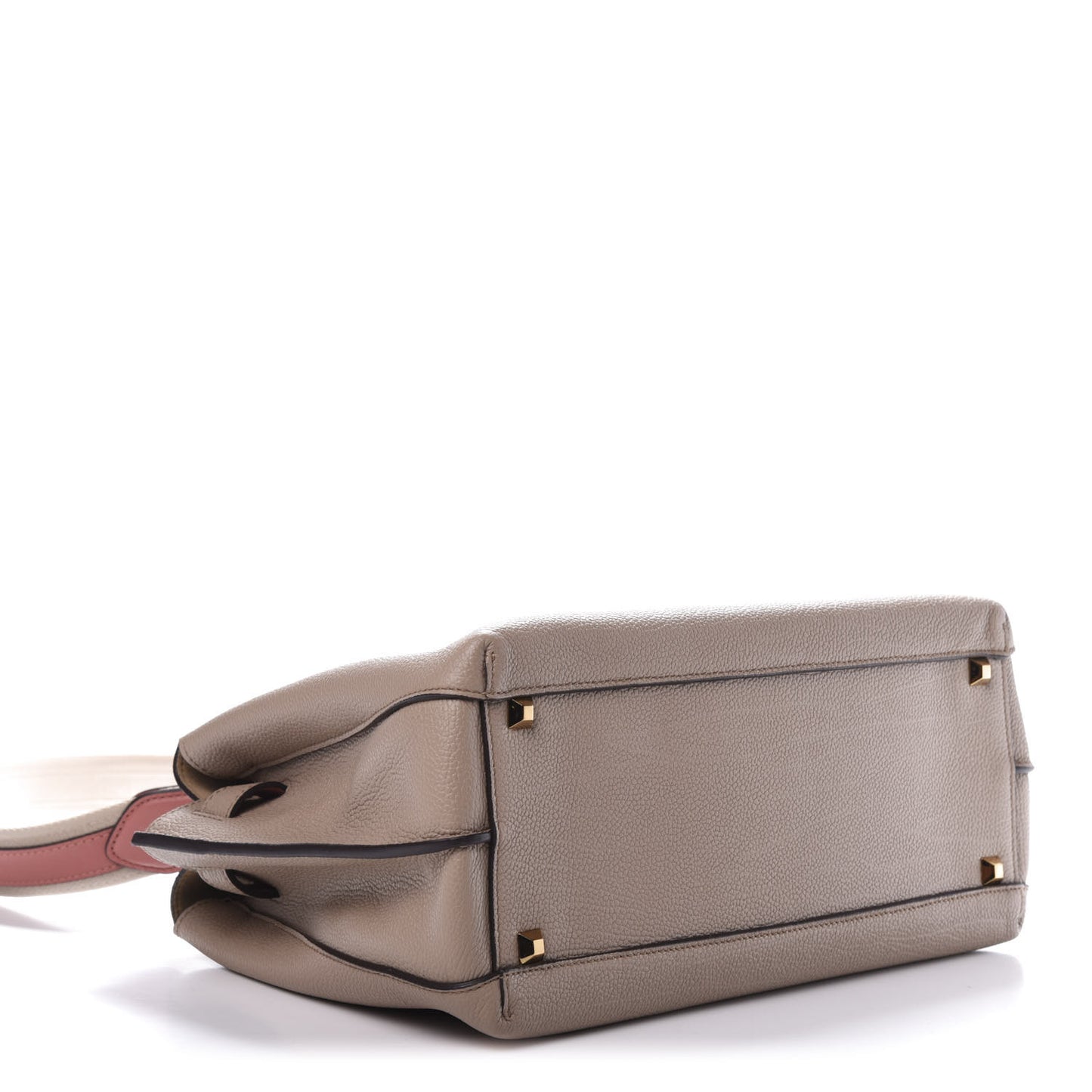 Grained Calfskin Medium Milla Tote Taupe Pink