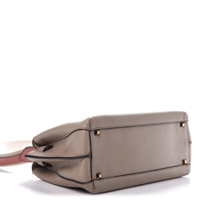MCM Grained Calfskin Medium Milla Tote Taupe Pink 4 of 11