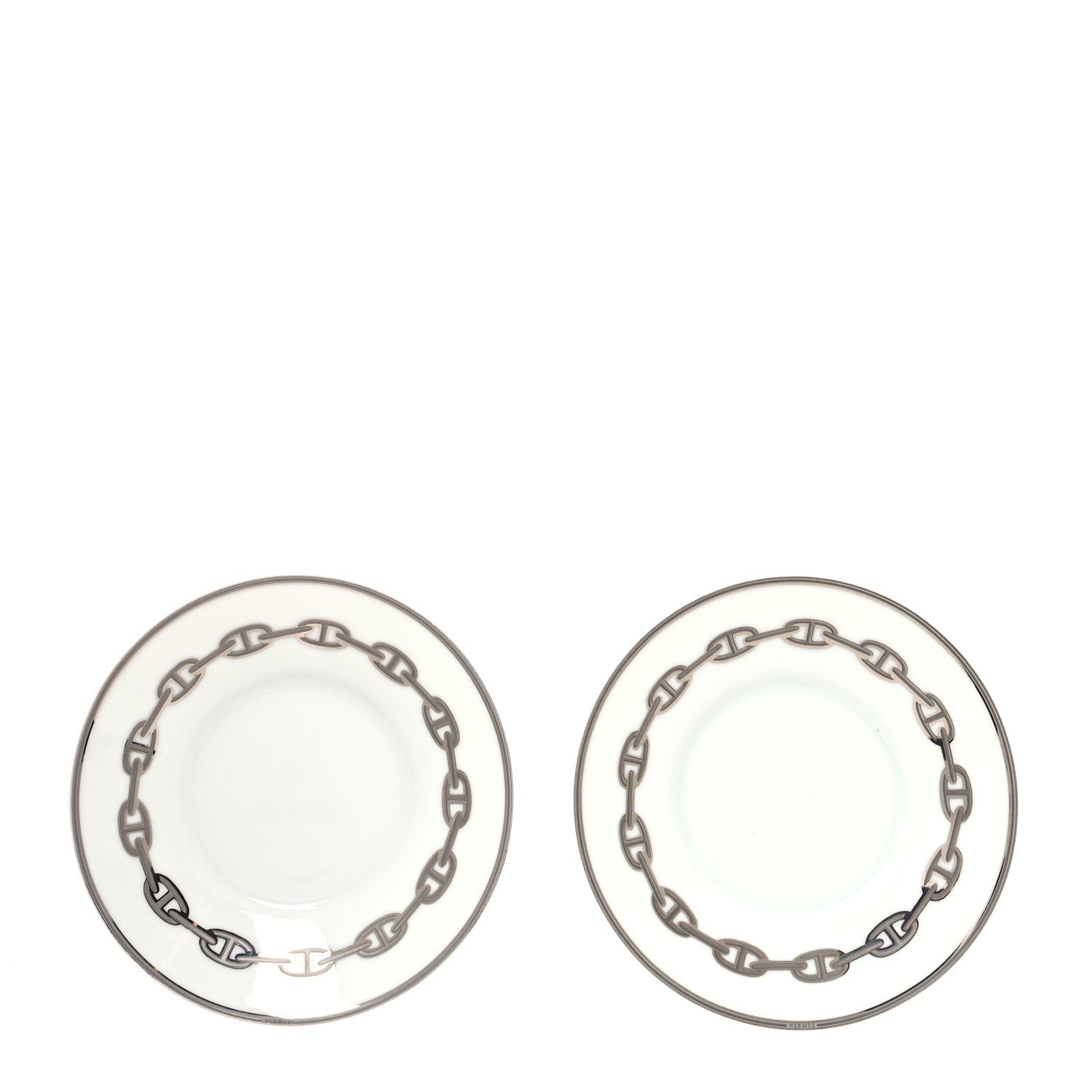 Hermes Porcelain Platinum Chaine d'Ancre Tea Cup and Saucer Set of 2 8 of 13