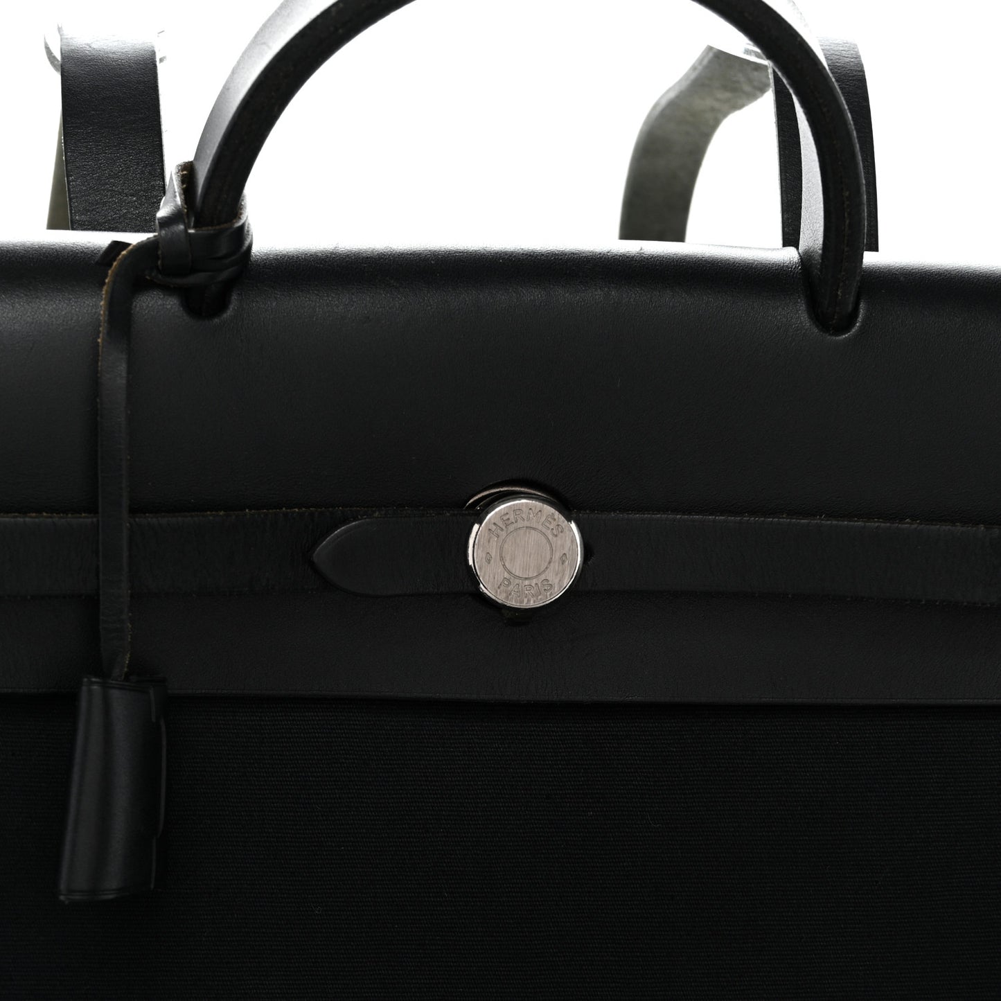 Toile Vache Calfskin Herbag 30 PM Backpack Black