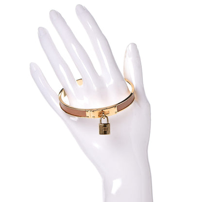 Hermes Courchevel Kelly Lock Cadena Bracelet Tabac Camel 2 of 6