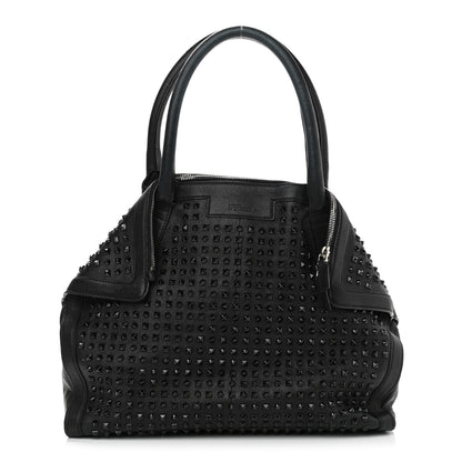 Alexander McQueen Lambskin Studded Large De Manta Tote Black 1 of 13