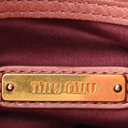 Miu Miu Vitello Shine Small Bow Shopping Tote Loto 5 of 14