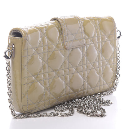 Christian Dior Patent Cannage New Lock Pouch Beige 3 of 13