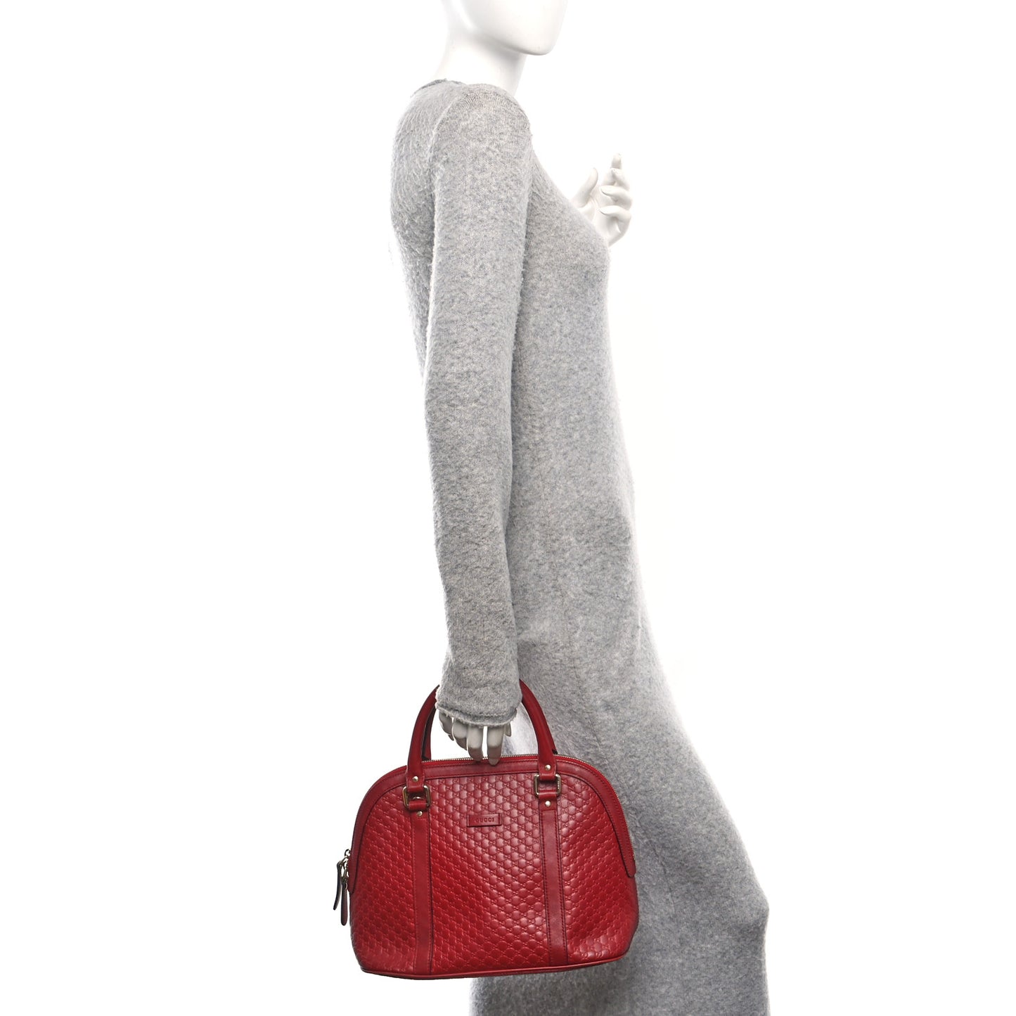 Microguccissima Medium Dome Bag Red