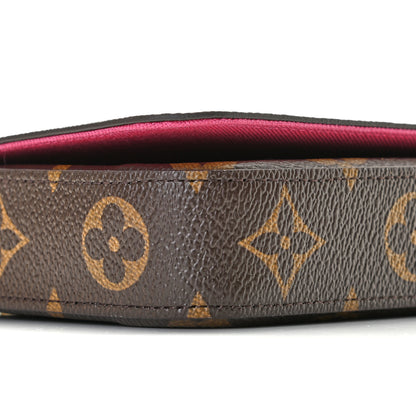 Louis Vuitton Monogram 2021 Christmas Animation Hollywood Pochette Felicie Chain Wallet Fuchsia 6 of 10