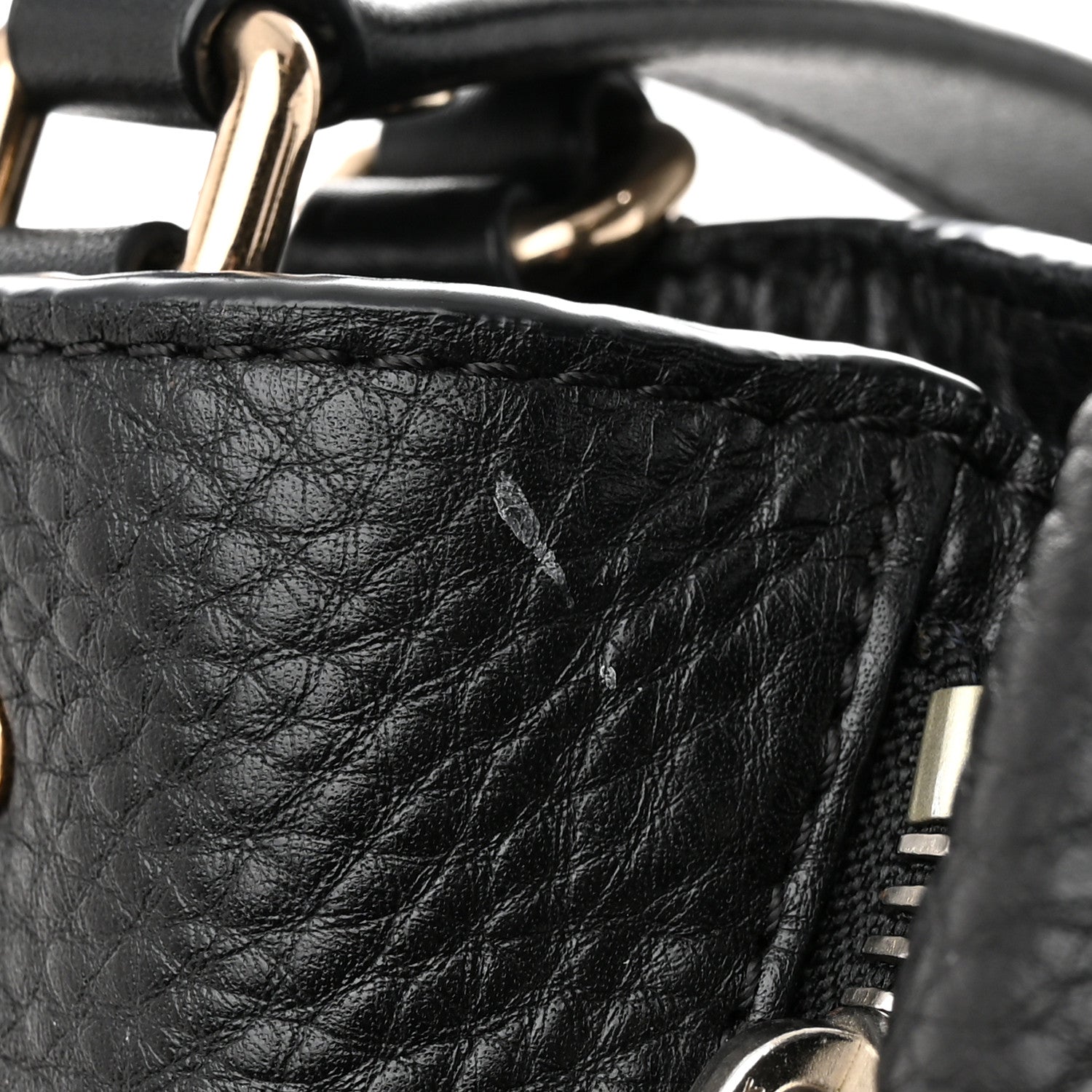 Burberry Grainy Calfskin House Check Medium Maidstone Black 14 of 17