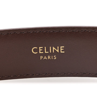 Celine Box Calfskin Medium 25mm Triomphe Belt 75 30 Chestnut 3 of 6