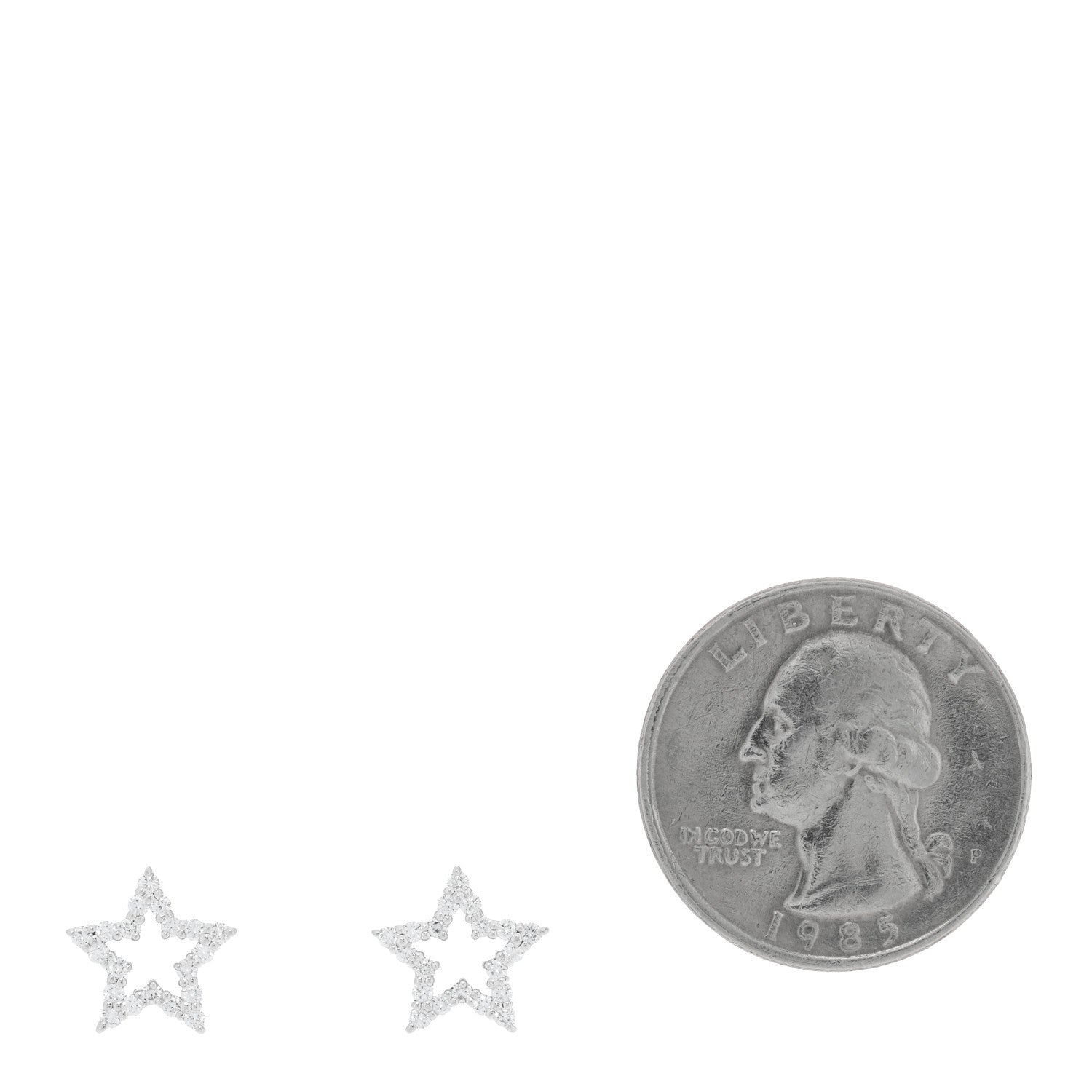 Tiffany Platinum Diamond Star Earrings 2 of 4