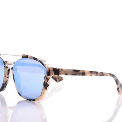 Christian Dior Abstract Square Mirrored Sunglasses Spotted Havana Blue 5 of 10