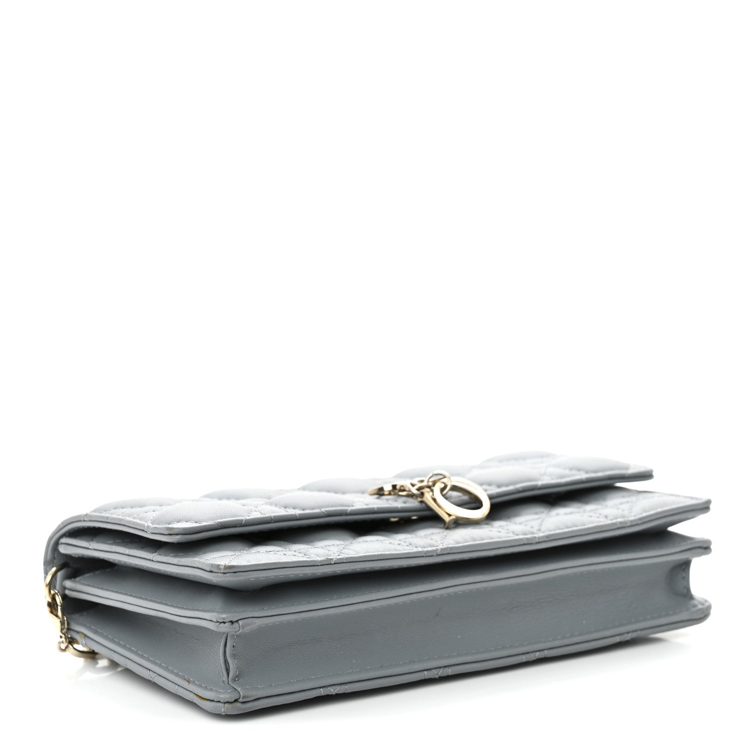 Christian Dior Lambskin Cannage Mini My Dior Top Handle Clutch Cloud Blue 4 of 14