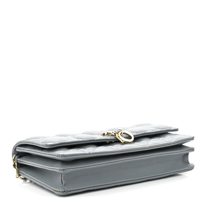 Christian Dior Lambskin Cannage Mini My Dior Top Handle Clutch Cloud Blue 4 of 14