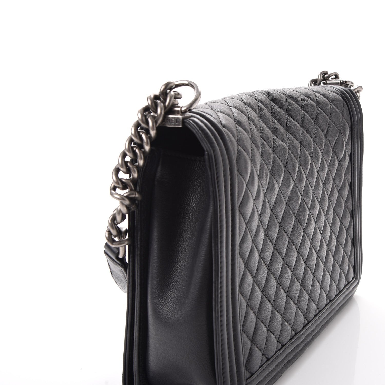 Chanel Calfskin Quilted Large Boy Flap Black 12 of 14