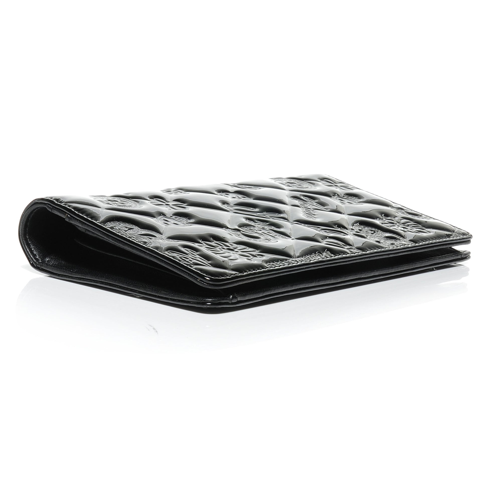 Chanel Patent Calfskin Lucky Symbols Yen Wallet Black 4 of 8