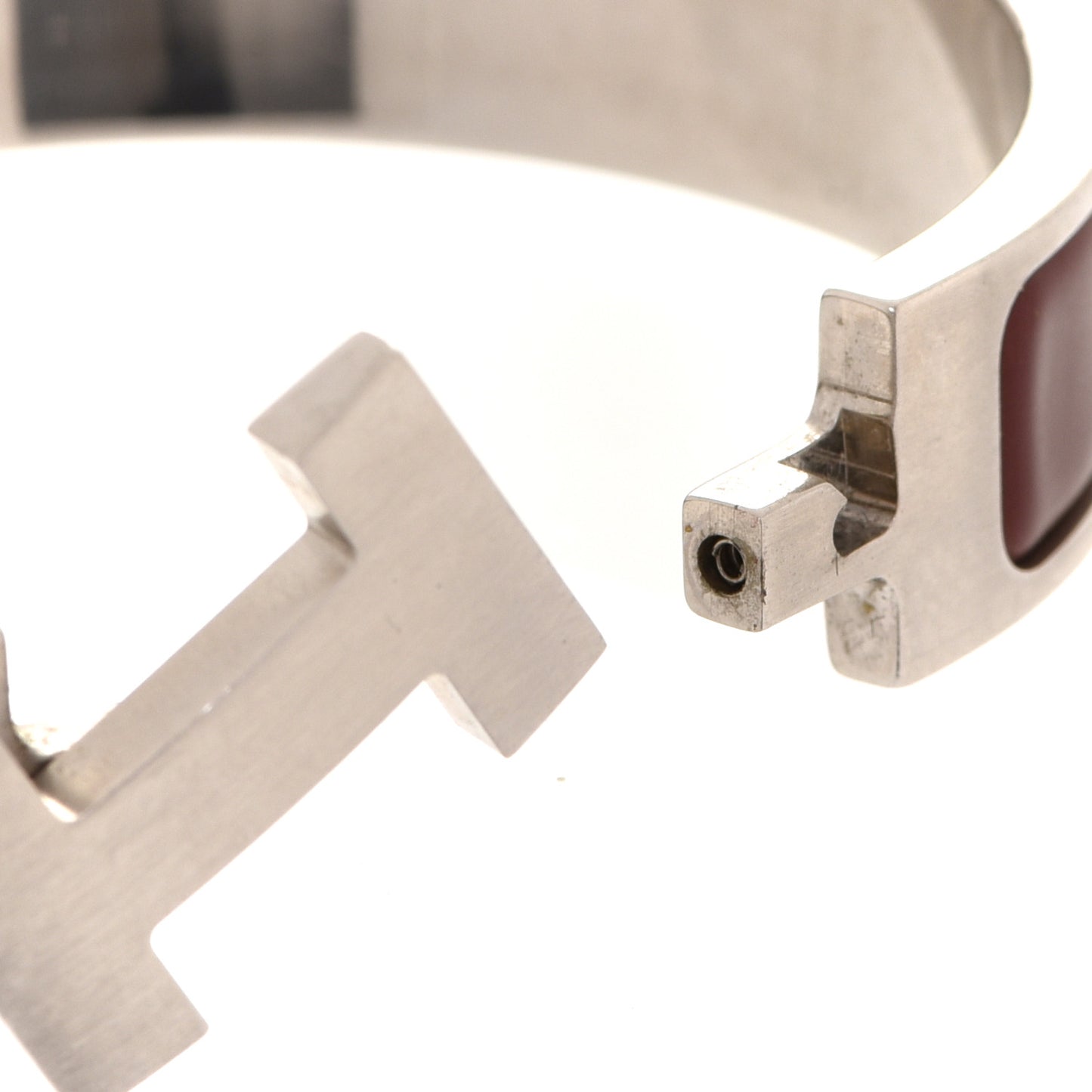 Enamel Narrow Clic Clac H Bracelet PM Bourgogne