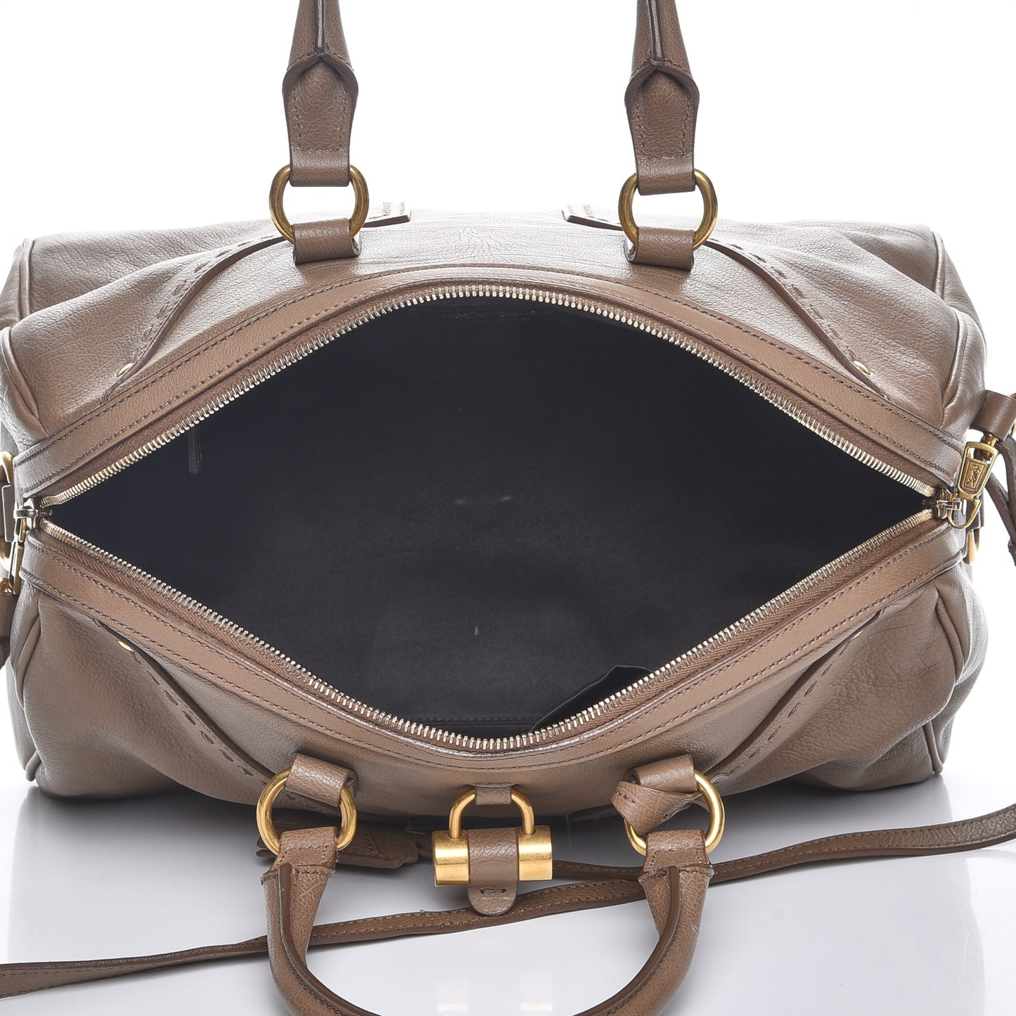 Calfskin Muse Bowler Dark Beige